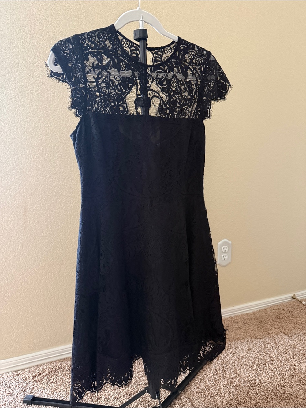 BB Dakota by Steve Madden Cocktail Black Lace Fit & Flare Dress